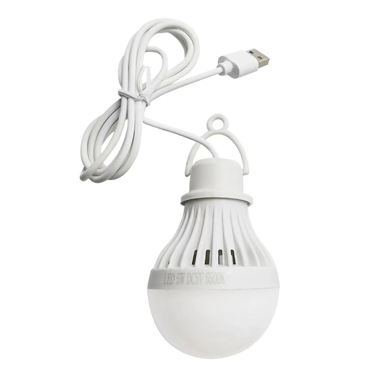 Anvazise USB Bulb Ultra-Bright Flicker Free Energy-saving Heat-Resistant Plug-and-Play Illumination 6500K 5W USB-powered Camping Lamp Mini Light Bulb Home Supplies 3W